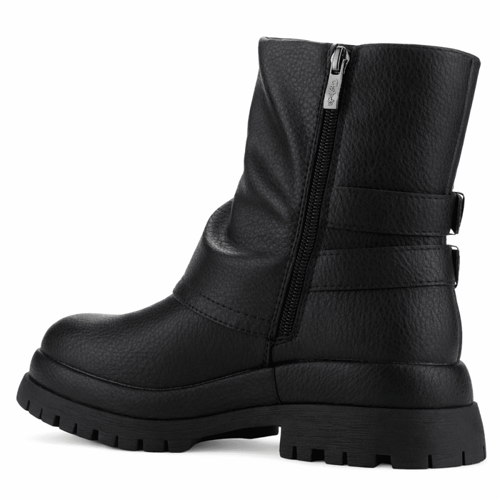 Botin Negro Mujer Casual Chalada Krep Botines Taco Chalada