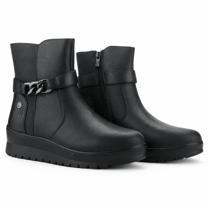 Botin Negro Mujer Casual Chalada Kyrie Botines Taco Chalada