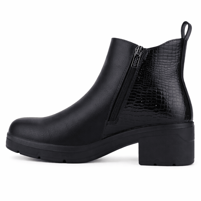 Botin Negro Mujer Casual Chalada Madena Botines Taco Chalada