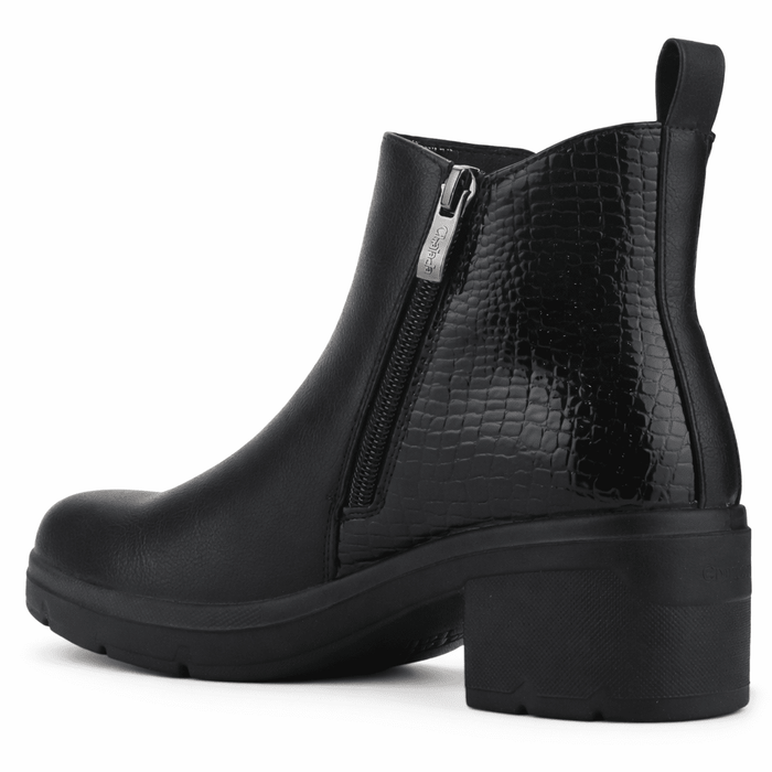 Botin Negro Mujer Casual Chalada Madena Botines Taco Chalada