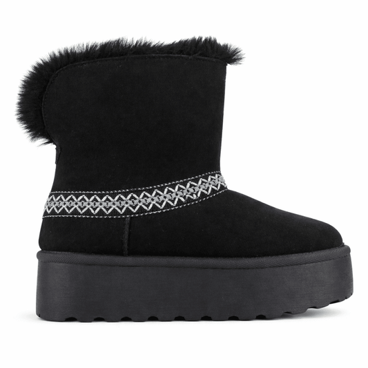 Botin Negro Mujer Casual Chalada Pinguih Botines Taco Chalada