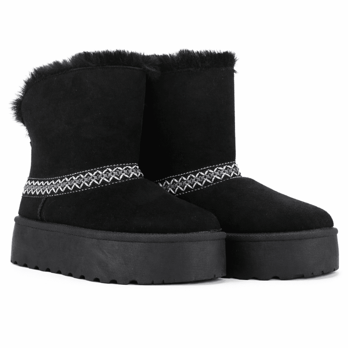 Botin Negro Mujer Casual Chalada Pinguih Botines Taco Chalada