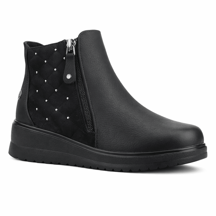 Botin Negro Mujer Casual Chalada Rayo Botines Taco Chalada