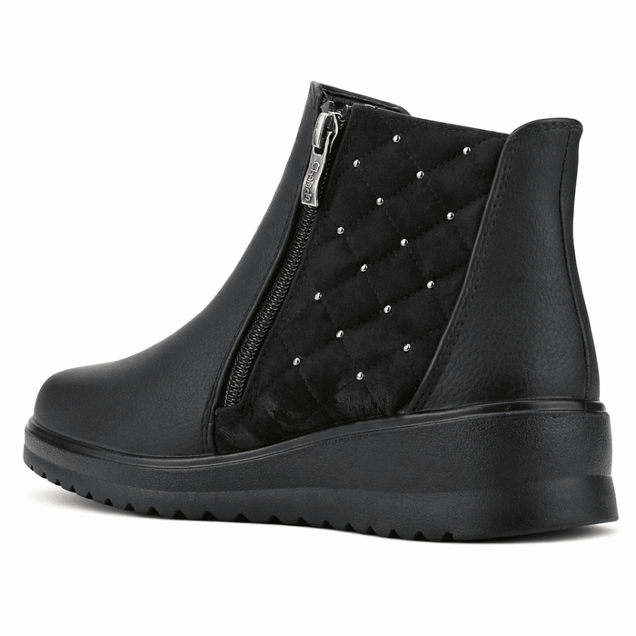 Botin Negro Mujer Casual Chalada Rayo Botines Taco Chalada