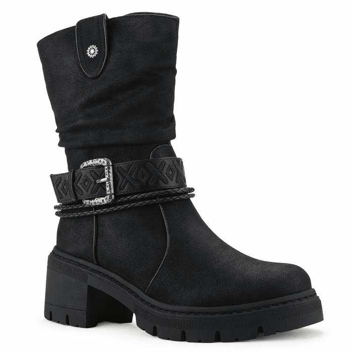 Botin Negro Mujer Casual Chalada Terra Botines Taco Chalada