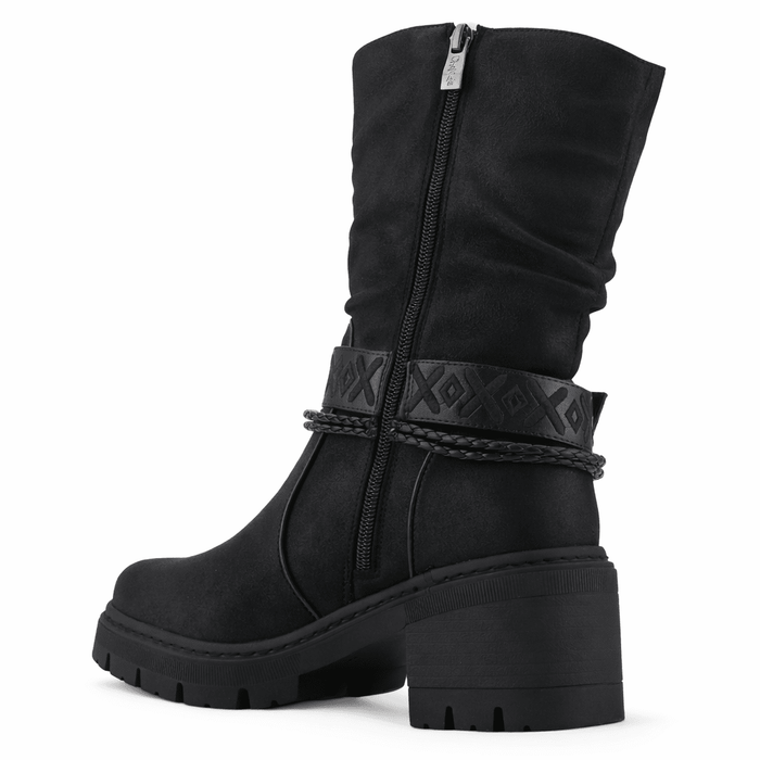 Botin Negro Mujer Casual Chalada Terra Botines Taco Chalada