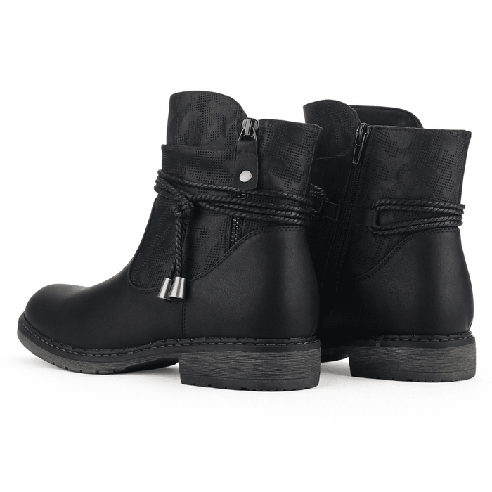 Botin Negro Mujer Casual Chalada Torke Botines Taco Chalada