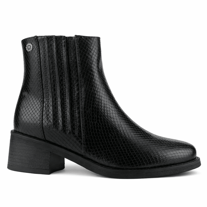 Botin Negro Mujer Casual Chalada Trafa Botines Taco Chalada