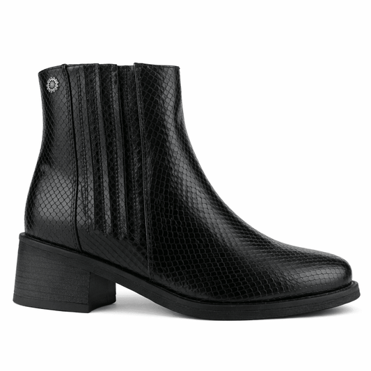 Botin Negro Mujer Casual Chalada Trafa Botines Taco Chalada