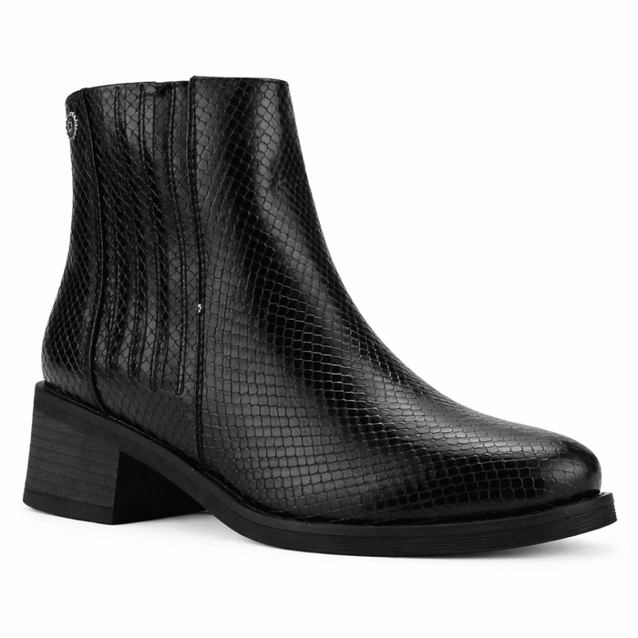 Botin Negro Mujer Casual Chalada Trafa Botines Taco Chalada