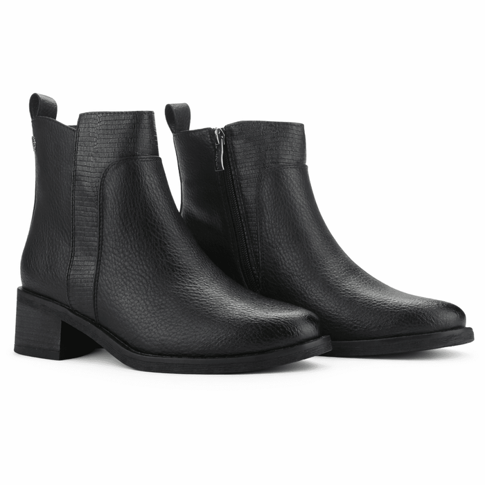 Botin Negro Mujer Casual Chalada Trafa Botines Taco Chalada