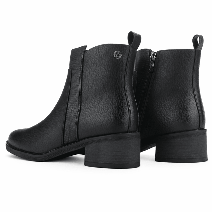 Botin Negro Mujer Casual Chalada Trafa Botines Taco Chalada