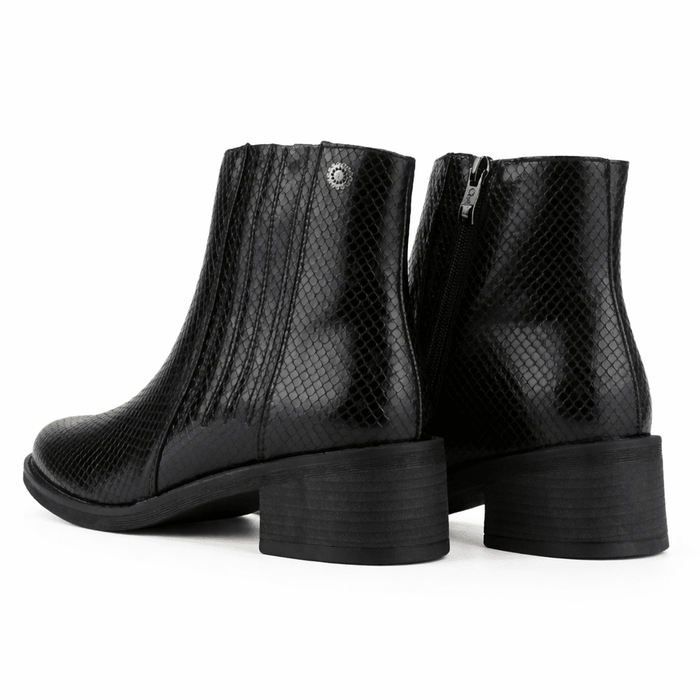 Botin Negro Mujer Casual Chalada Trafa Botines Taco Chalada