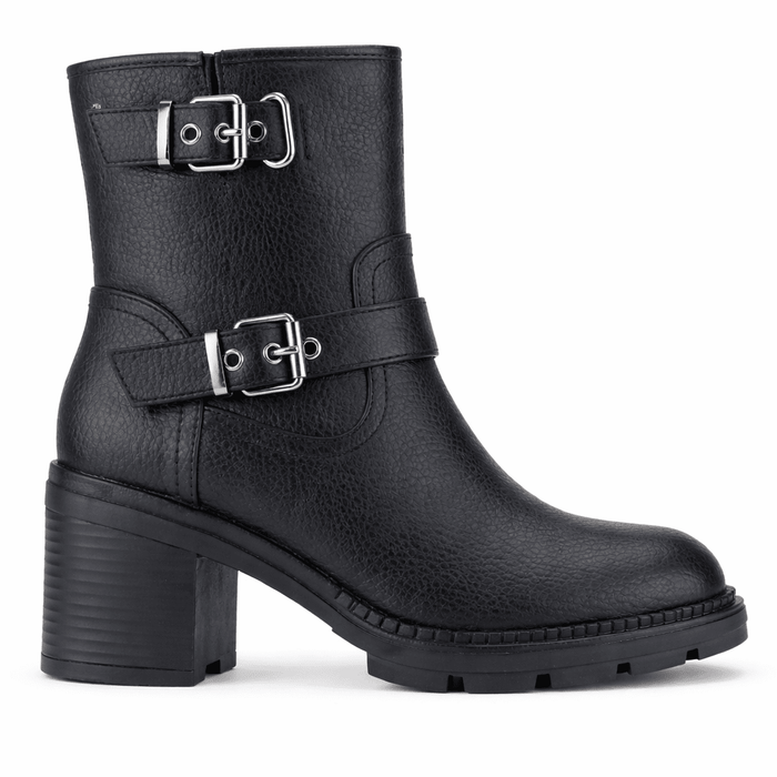 Botin Negro Mujer Casual Chalada Treni Botines Taco Chalada