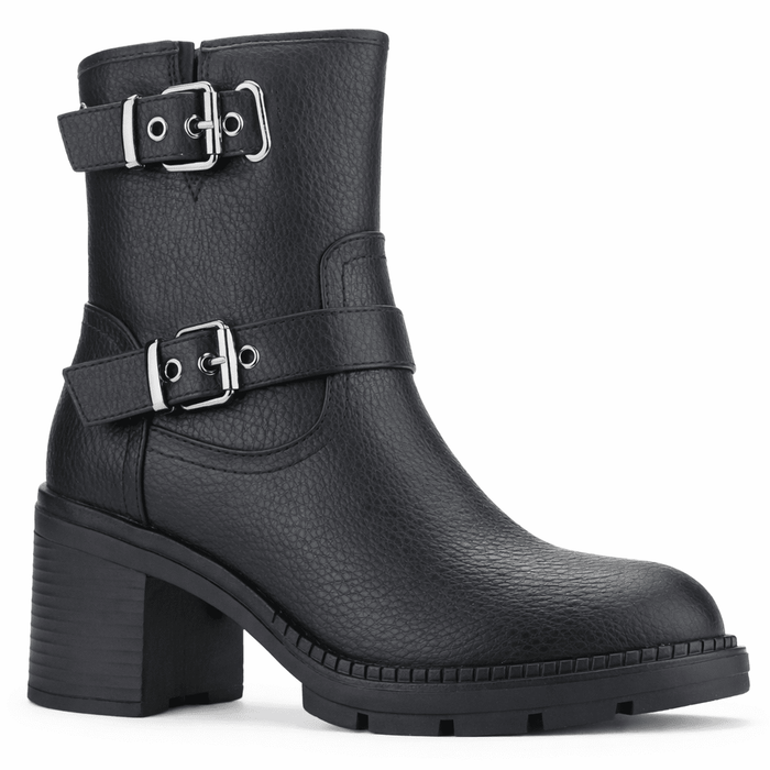 Botin Negro Mujer Casual Chalada Treni Botines Taco Chalada