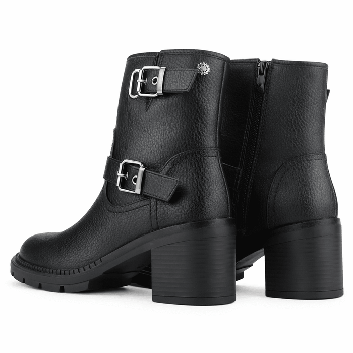 Botin Negro Mujer Casual Chalada Treni Botines Taco Chalada