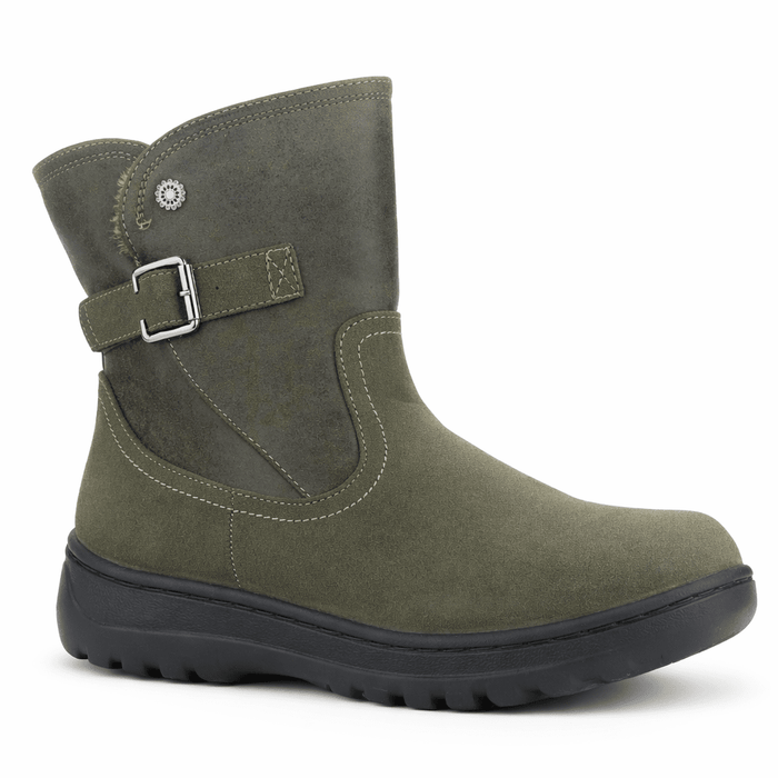 Botin Oliva Mujer Casual Chalada Qual Botines Taco Chalada