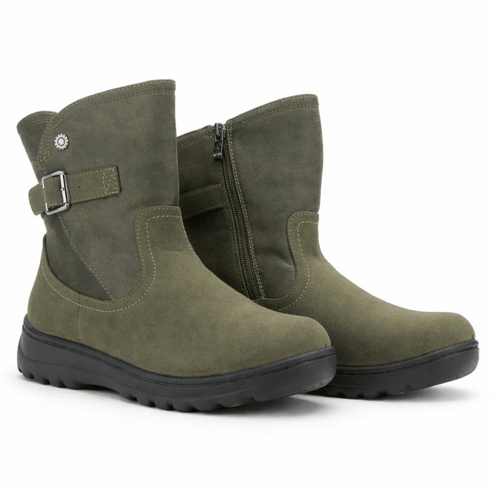 Botin Oliva Mujer Casual Chalada Qual Botines Taco Chalada