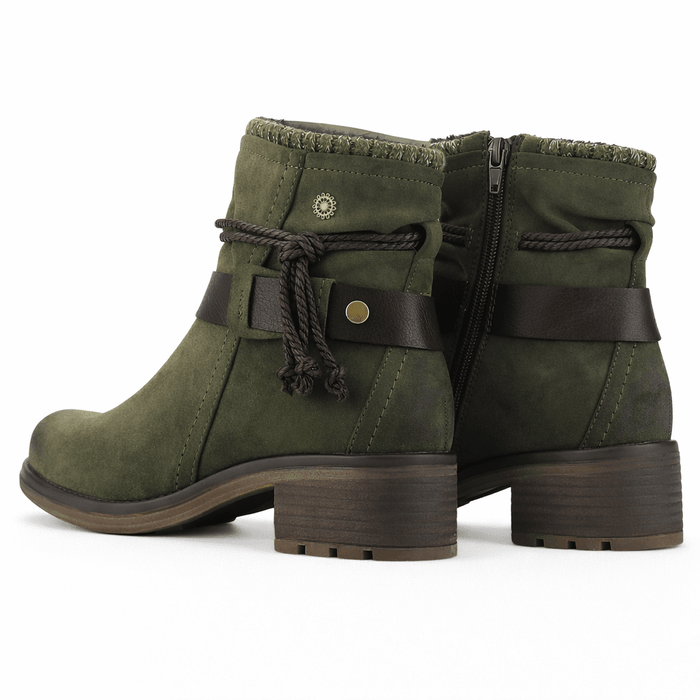 Botin Oliva Mujer Casual Chalada Torke Botines Taco Chalada