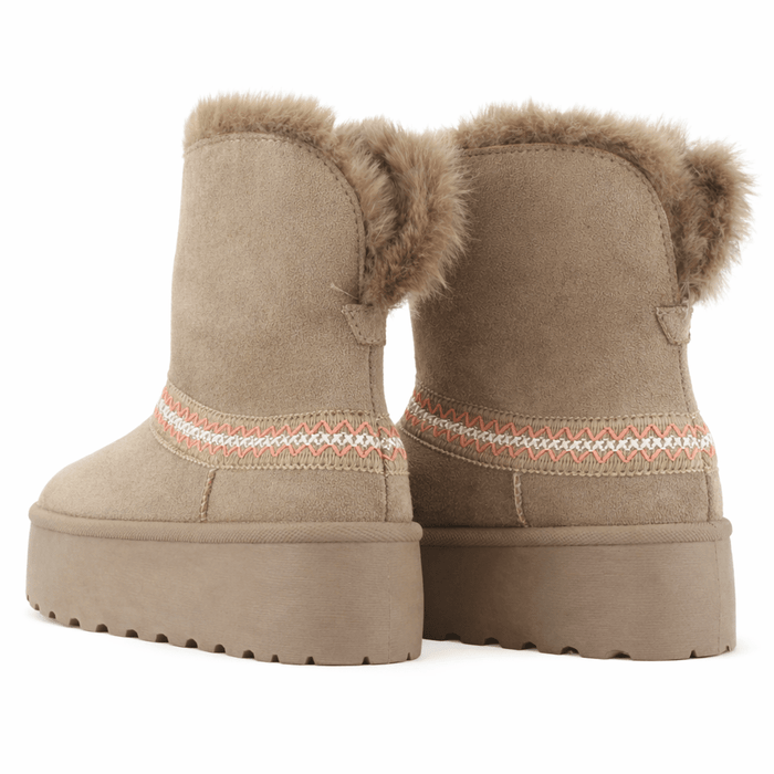 Botin Taupe Mujer Casual Chalada Pinguih Botines Taco Chalada
