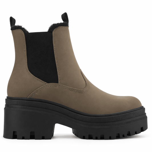 Botin Taupe Mujer Casual Chalada Tahoe Botines Taco Chalada