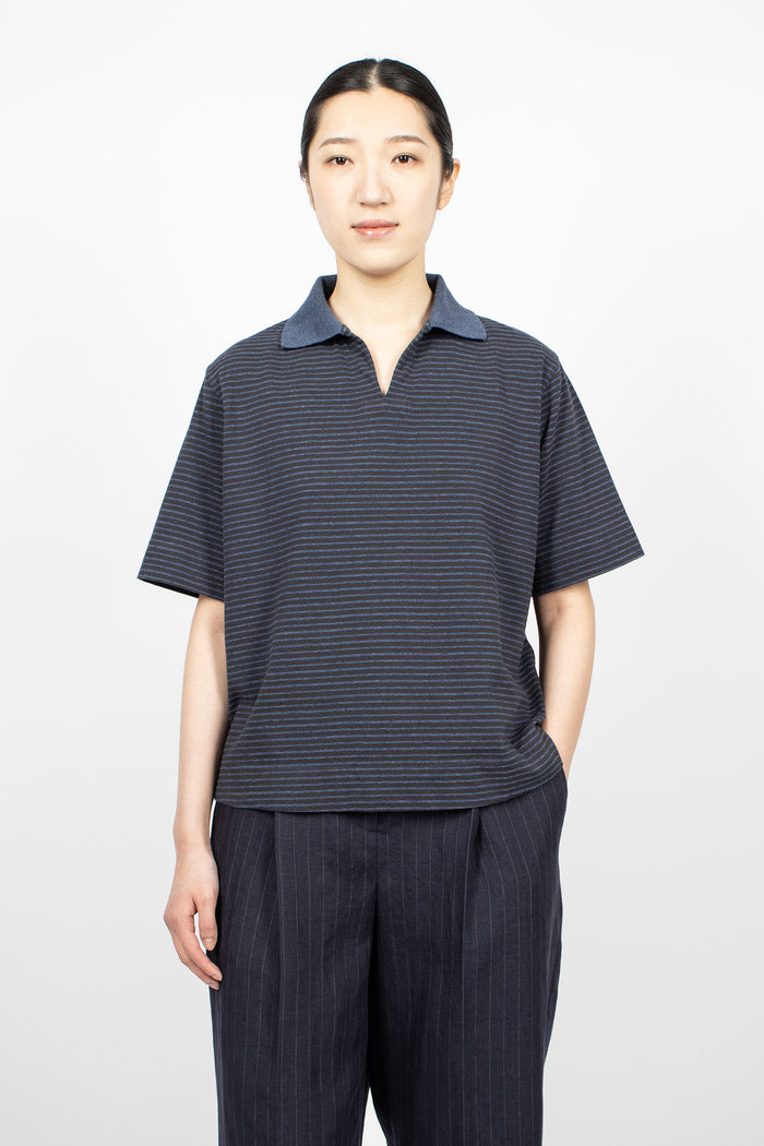 Boxy Polo Indigo/Ink