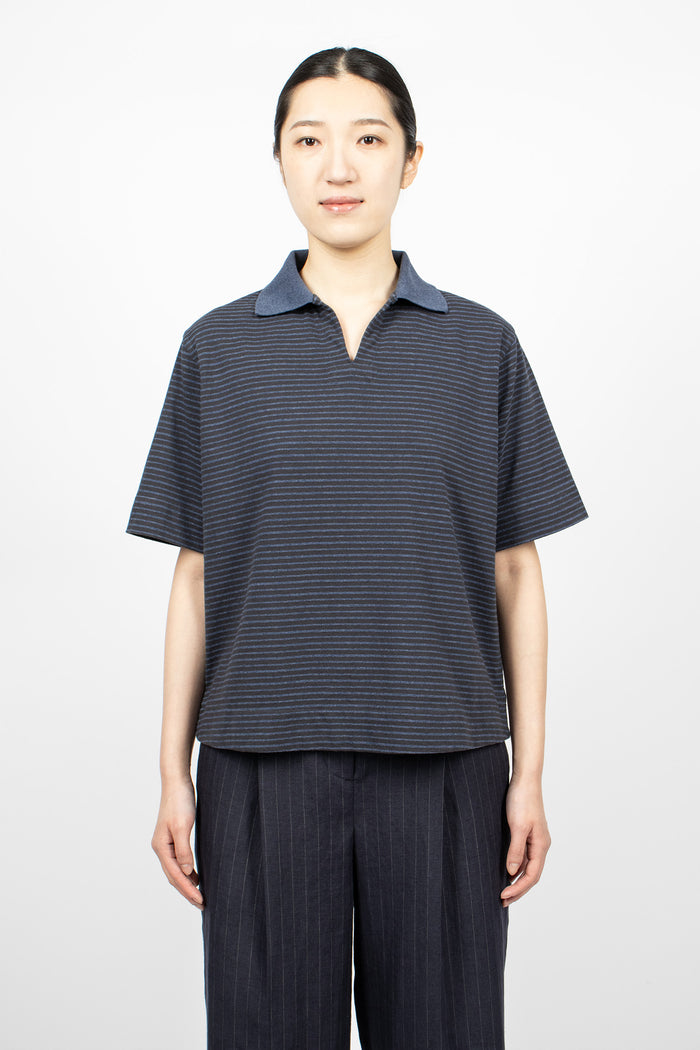 Boxy Polo Indigo/Ink