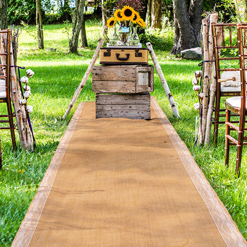Burlap Rustic Wedding Aisle Runner