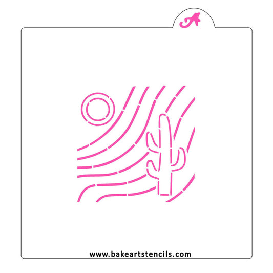 Cactus Boho PYO Cookie Stencil bakeartstencil