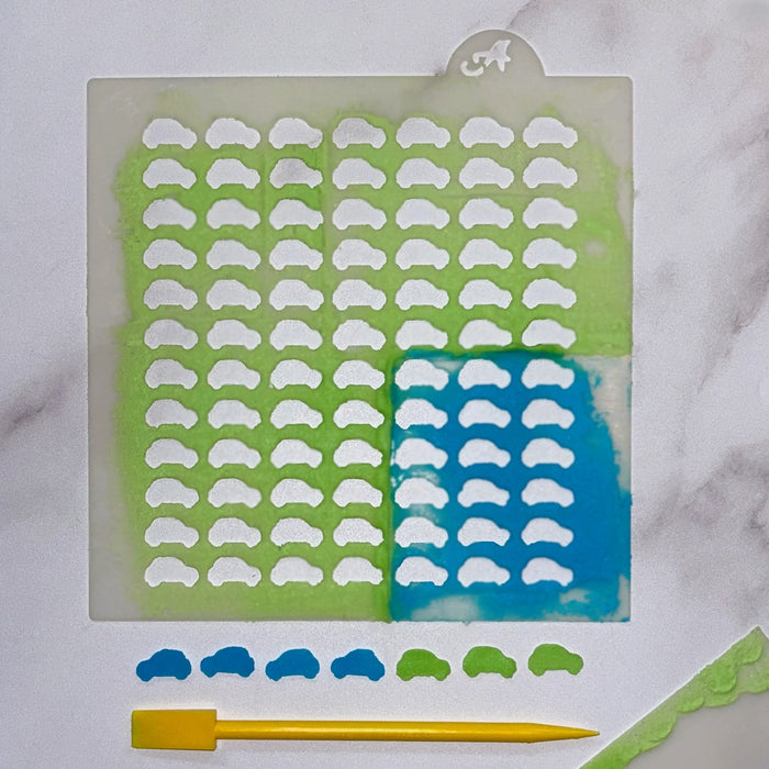 Car Sprinkles Stencil bakeartstencil