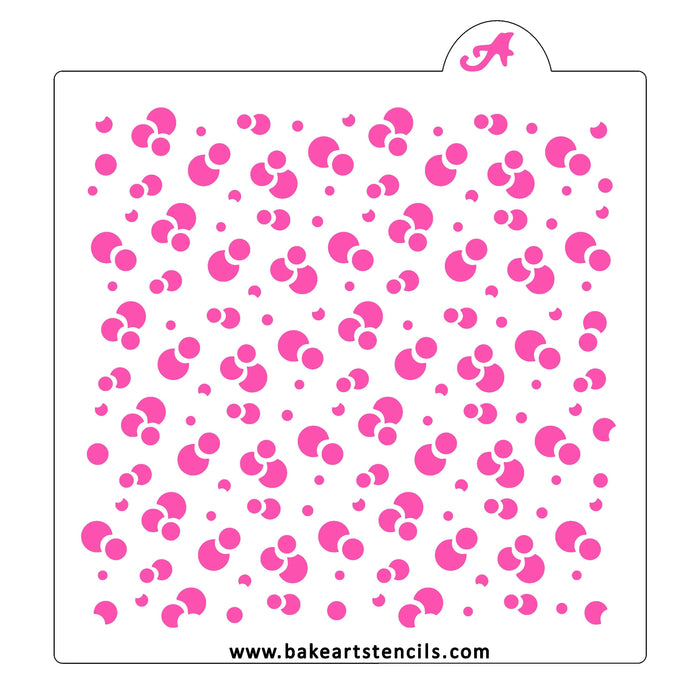 Circle Clusters Pattern Cookie Stencil bakeartstencil