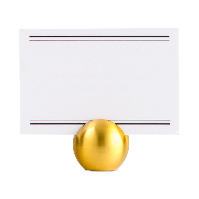 Classic Brushed Gold Round Stationery Place Card Holder (Pack of 8)