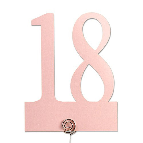 Classic Colored Paper Wedding Party Table Number Set