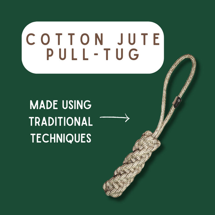 Cotton Jute Tug Rope Dog Toy – Durable Pull & Throw Chew Toy – Eco-Friendly Pet Toy for Interactive Play & Training