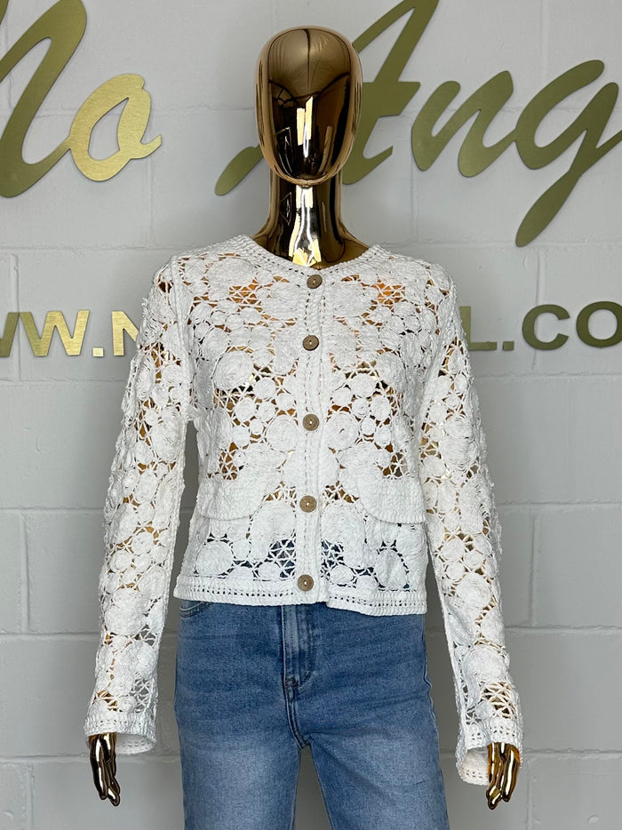 Crochet Button Up Cardigan (2 Colours)