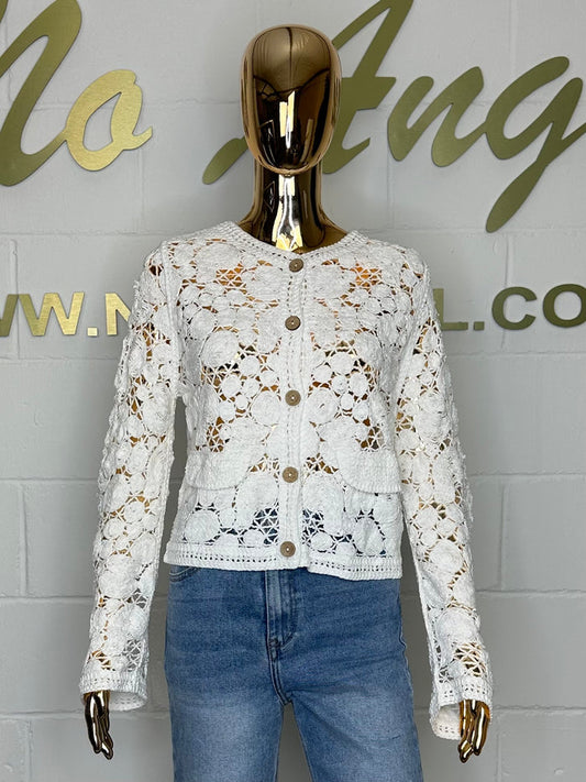 Crochet Button Up Cardigan (2 Colours)