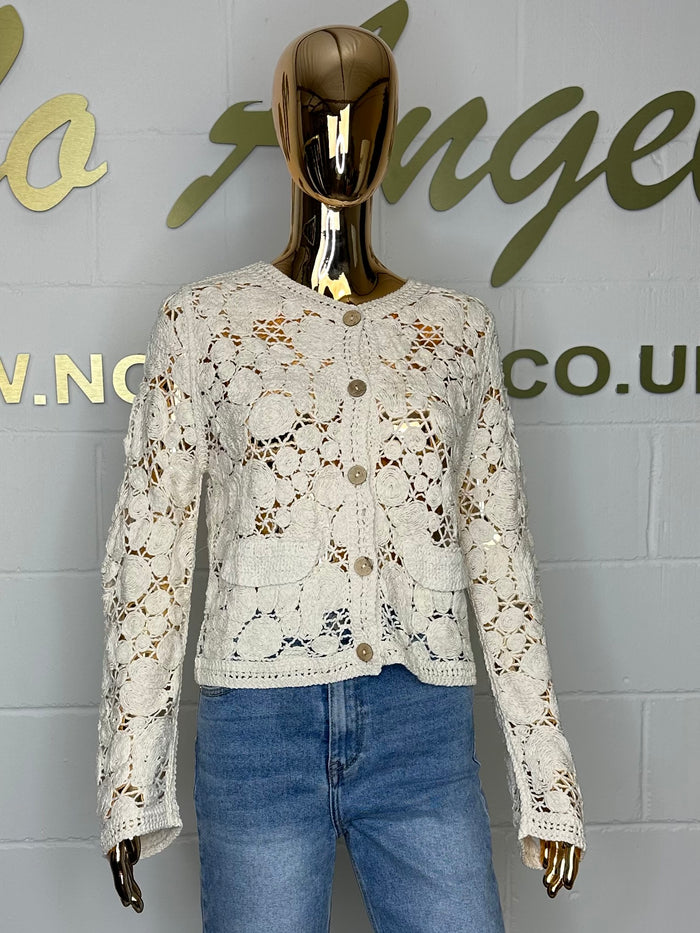 Crochet Button Up Cardigan (2 Colours)