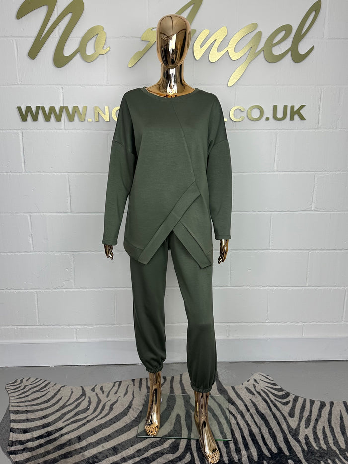 Cross Front Detail Cuffed Tracksuit ( 7 Colour)