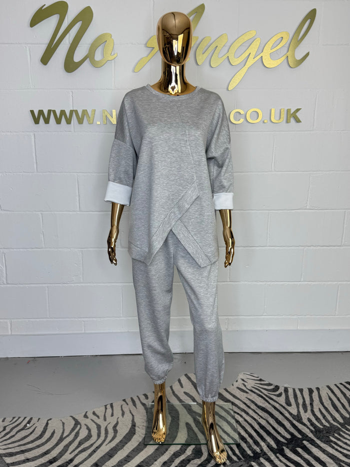 Cross Front Detail Cuffed Tracksuit ( 7 Colour)