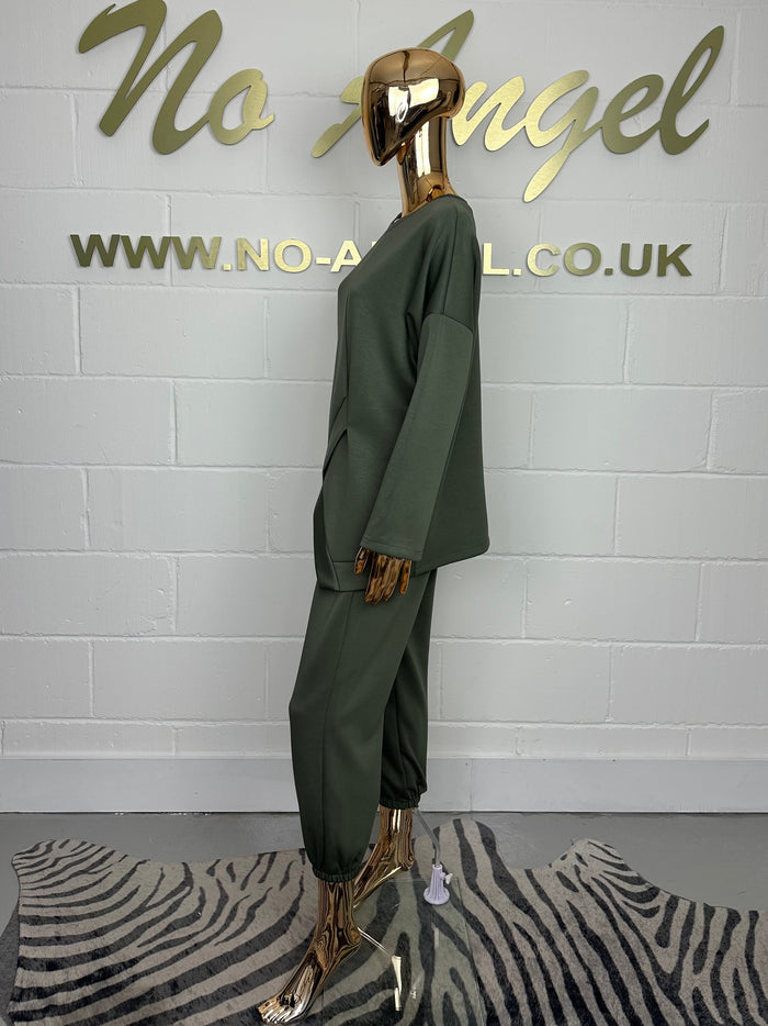 Cross Front Detail Cuffed Tracksuit ( 7 Colour)