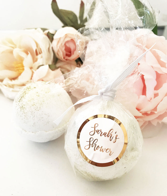 Custom Personalized Bath Bomb Foil Wedding Party Favors (Pack of 12)