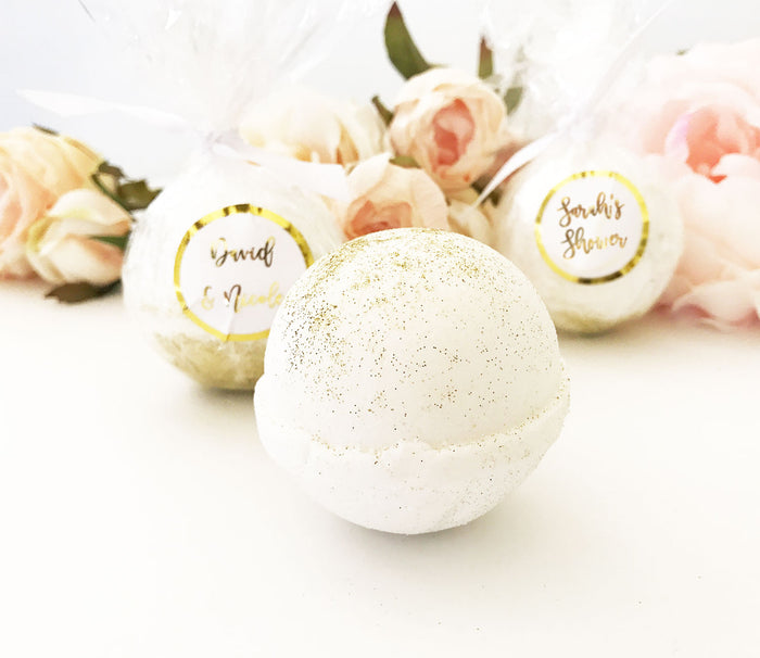 Custom Personalized Bath Bomb Foil Wedding Party Favors (Pack of 12)