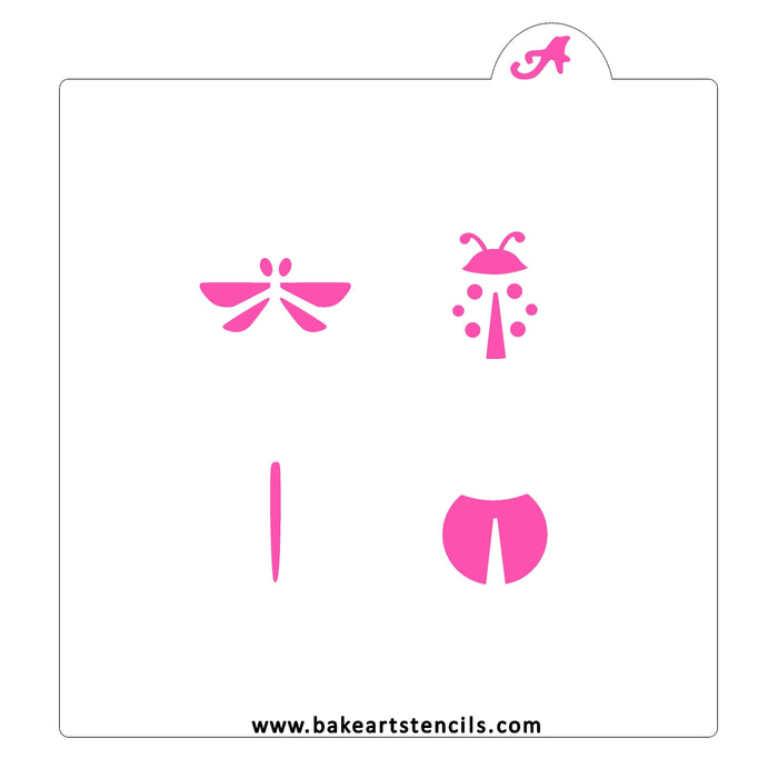 Cute Bugs Oreo Stencil bakeartstencil