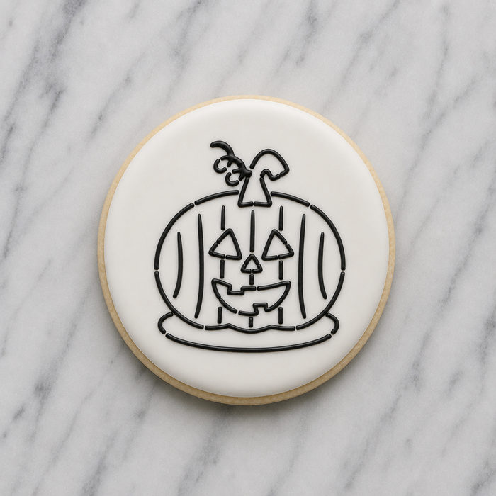 Cute Pumpkin PYO Cookie Stencil bakeartstencil
