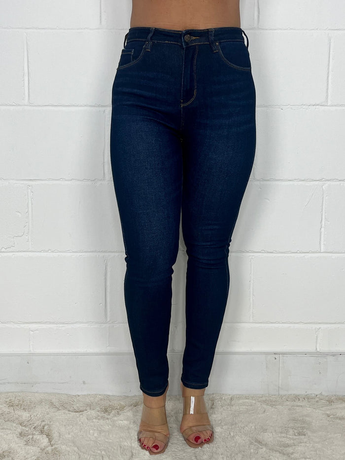 Dark Denim High Waisted Skinny Jeans
