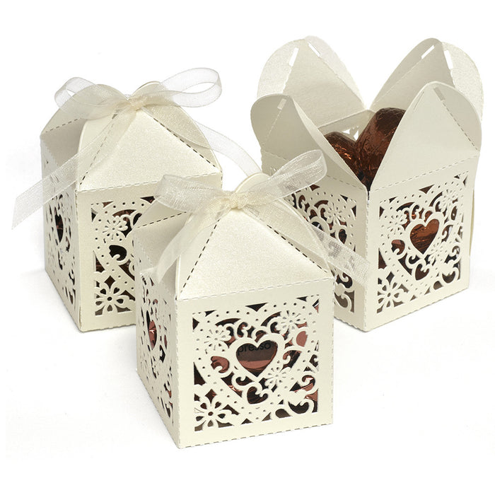 Decorative Die Cut Wedding Favor Boxes