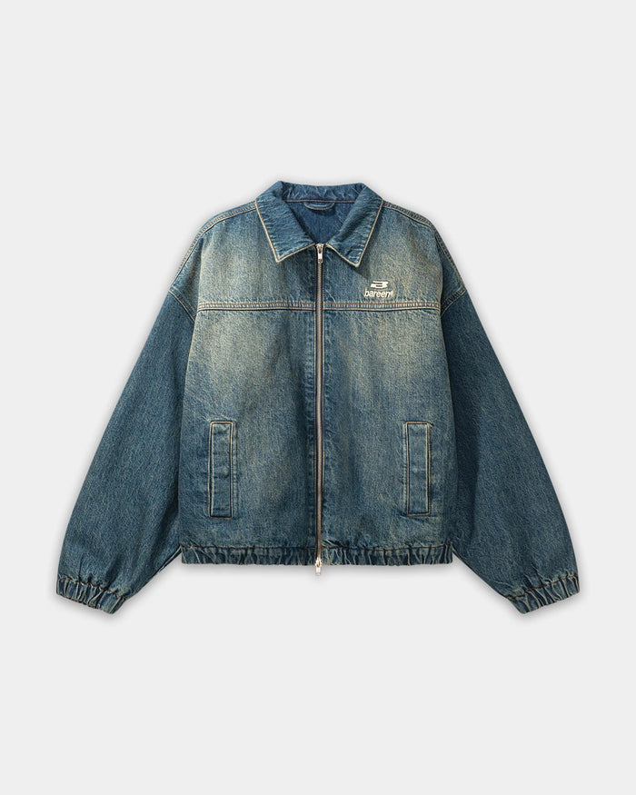 Denim Workwear Jacket, Women - Dark Blue Wash