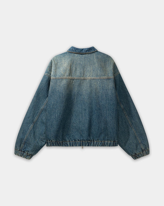 Denim Workwear Jacket, Women - Dark Blue Wash