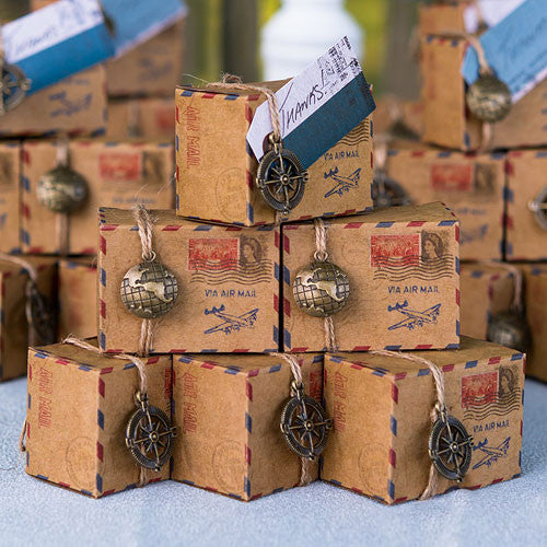 The Vintage Airmail Favor Box Kit (Pack of 10)
