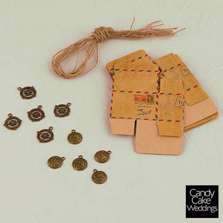 The Vintage Airmail Favor Box Kit (Pack of 10)